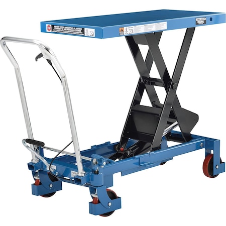 Global Industrial 2200 Lb. Capacity Mobile Heavy Duty Scissor Lift Table, 40 x 20 Platform 988933